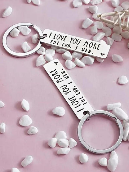 I Love You More/Most Keychain