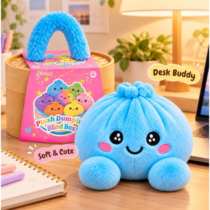 Dumpling Plush Blind Box with Steamer Basket